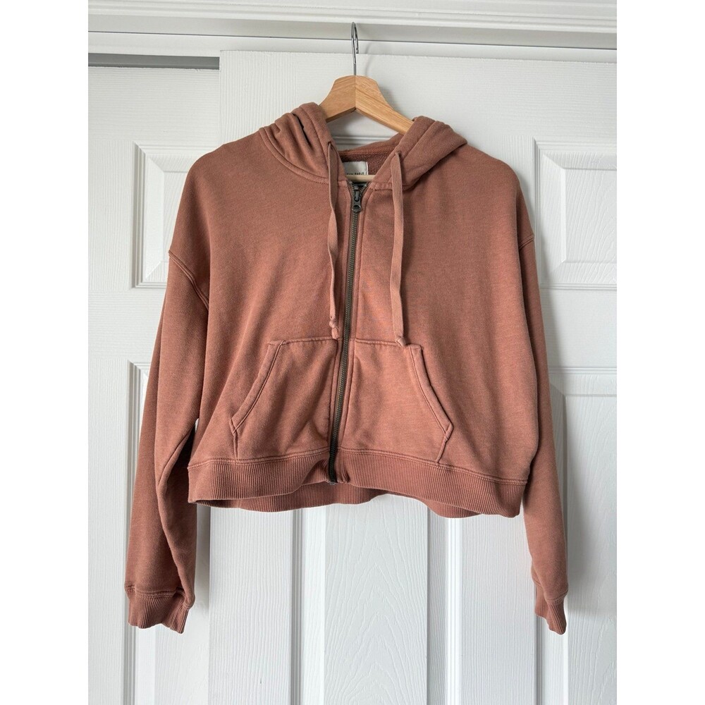 rust zip up hoodie